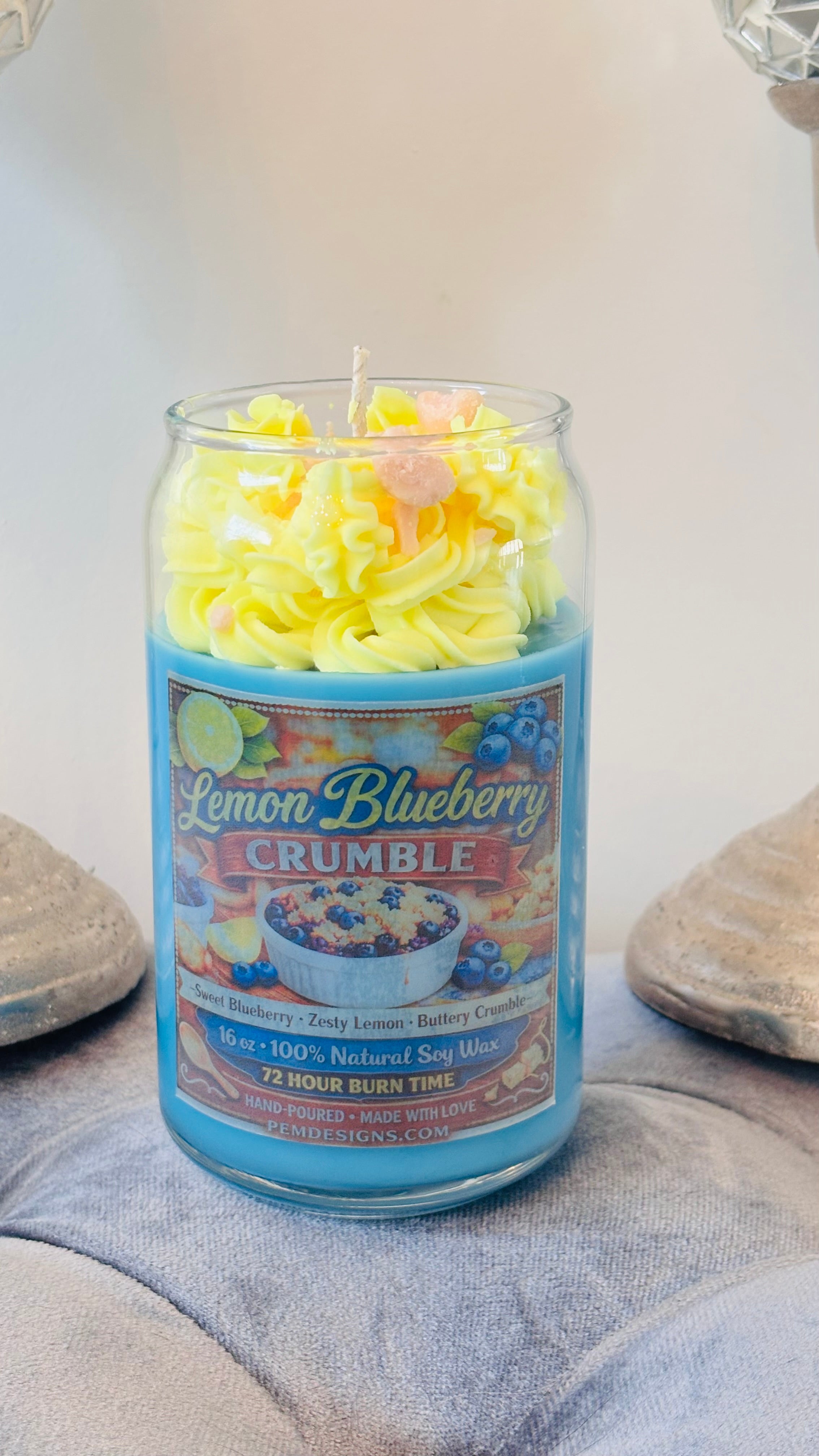 Blueberry Crumble Dessert Candle | Sweet Bakery Scented Candle | Blueberry Pie Candle | Handmade Gift Candle Egypt Nile creates