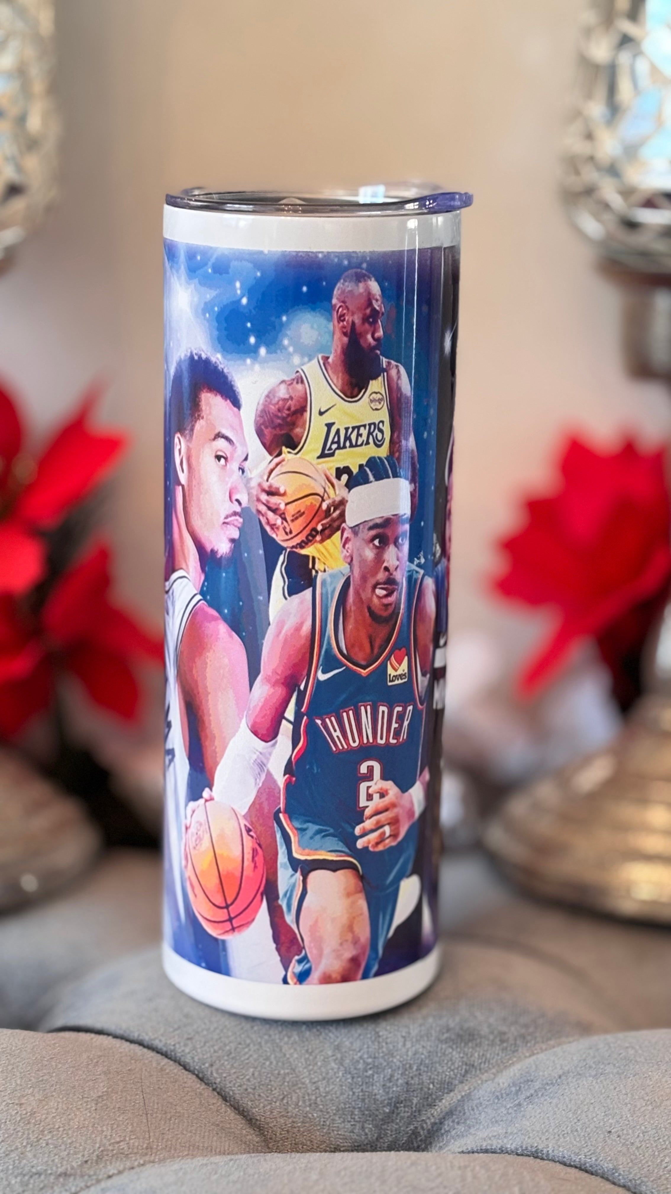 Basketball variety player 20oz stainless steel sublimation tumbler PEM Designs
