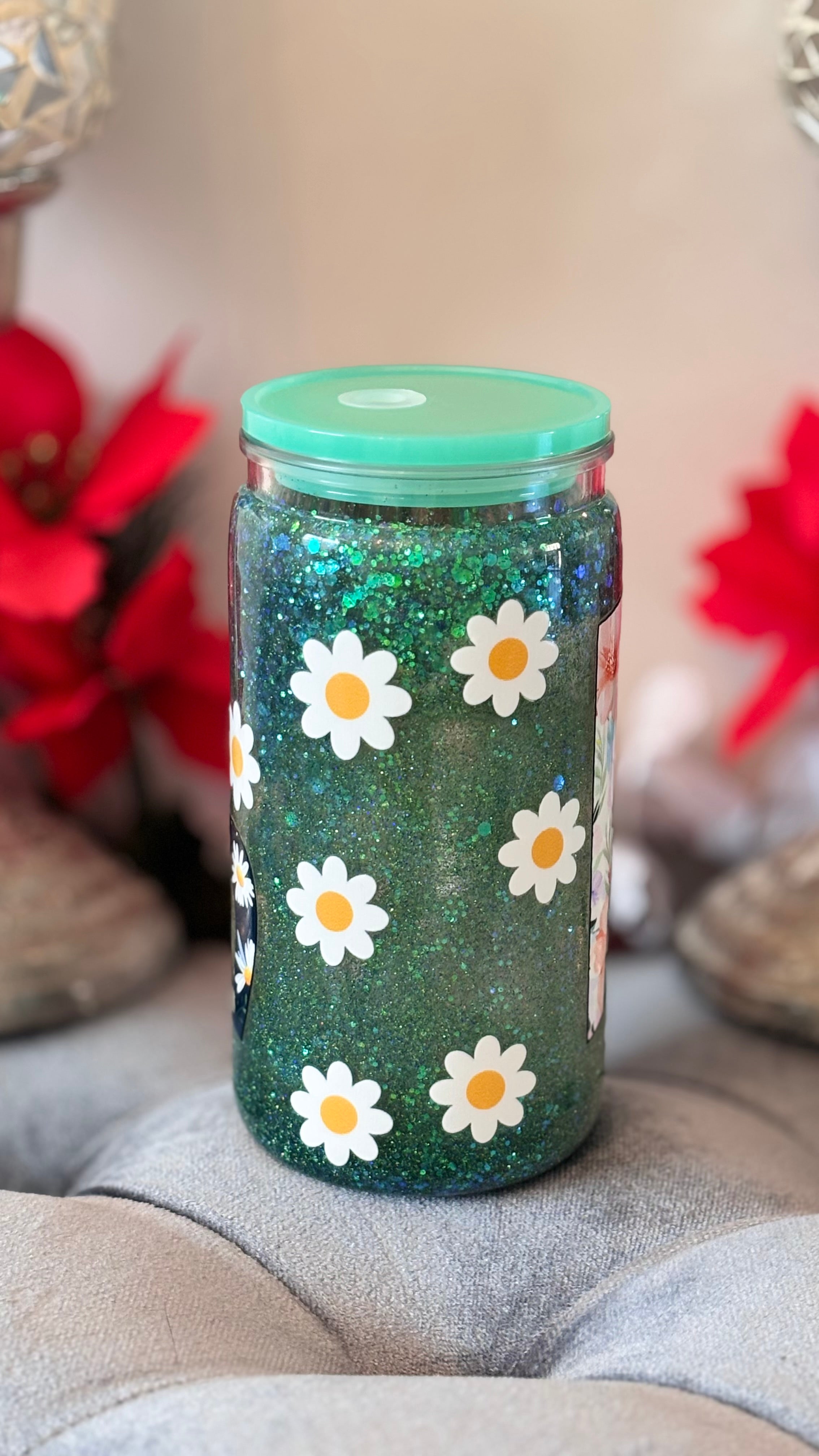 Faith lettered 16oz slow flow glitter tumbler Egypt Nile creates