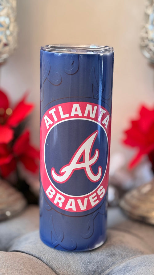 Atlanta braves sublimation 20oz tumbler PEM Designs