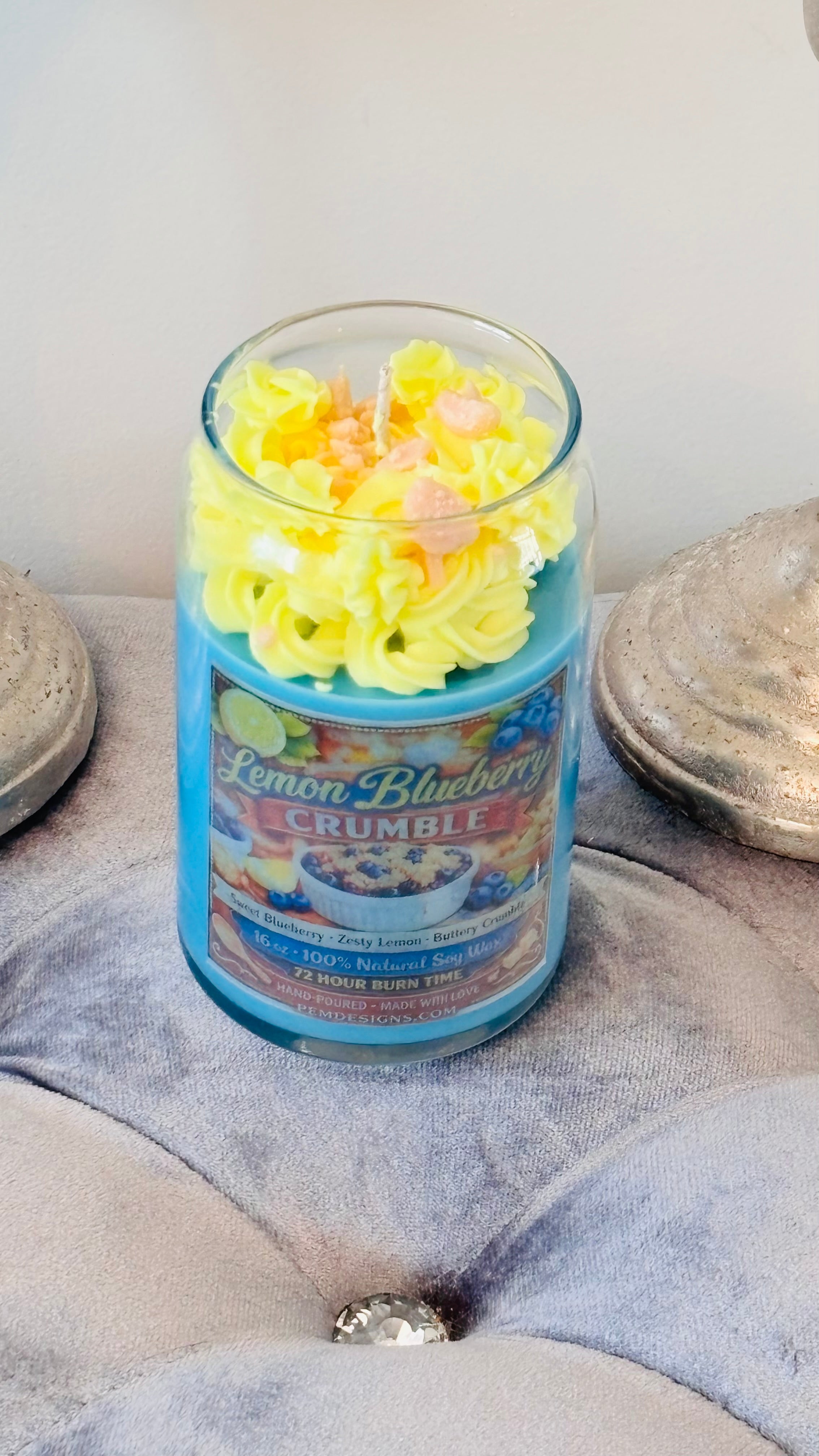 Blueberry Crumble Dessert Candle | Sweet Bakery Scented Candle | Blueberry Pie Candle | Handmade Gift Candle Egypt Nile creates