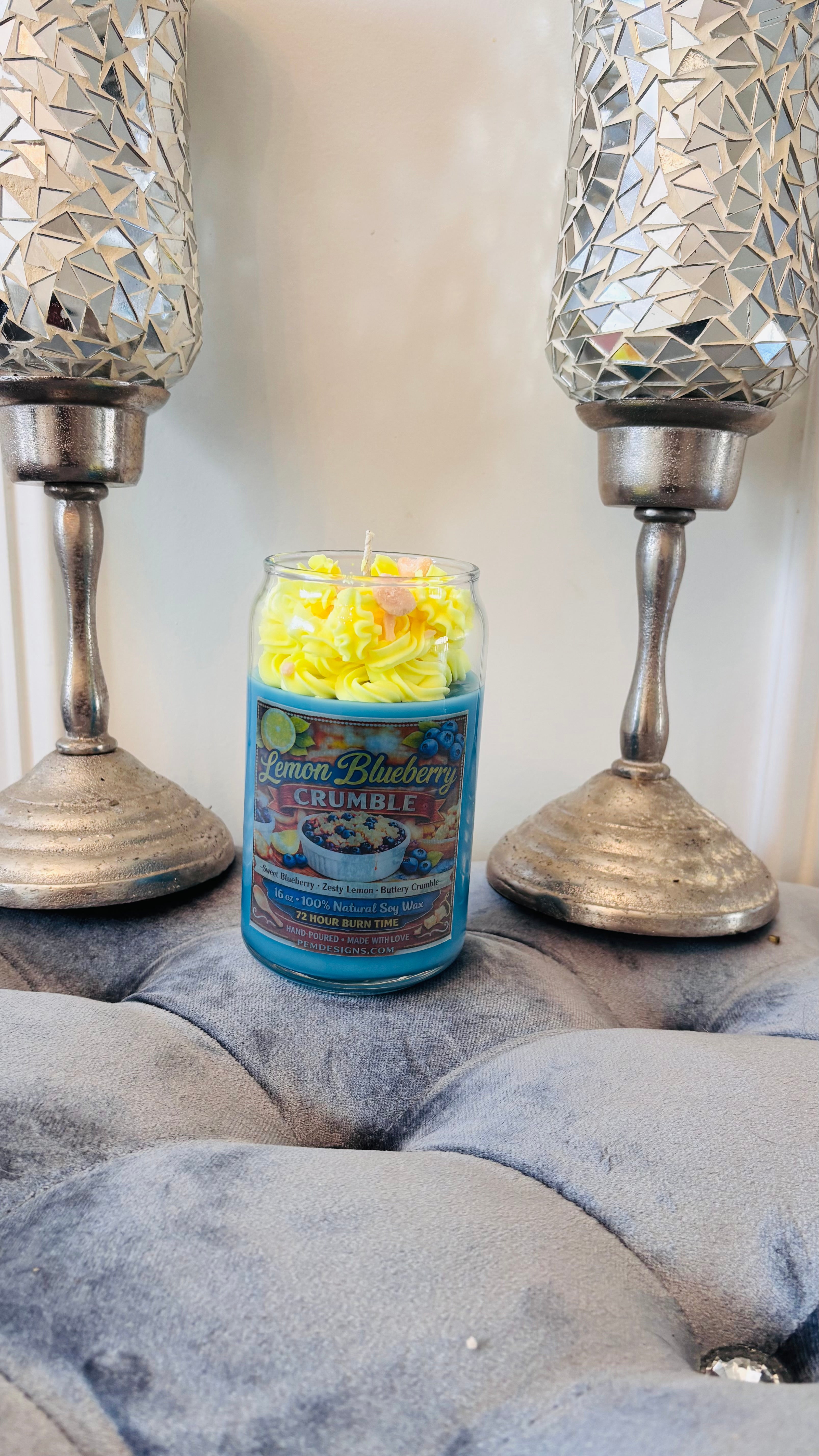 Blueberry Crumble Dessert Candle | Sweet Bakery Scented Candle | Blueberry Pie Candle | Handmade Gift Candle Egypt Nile creates