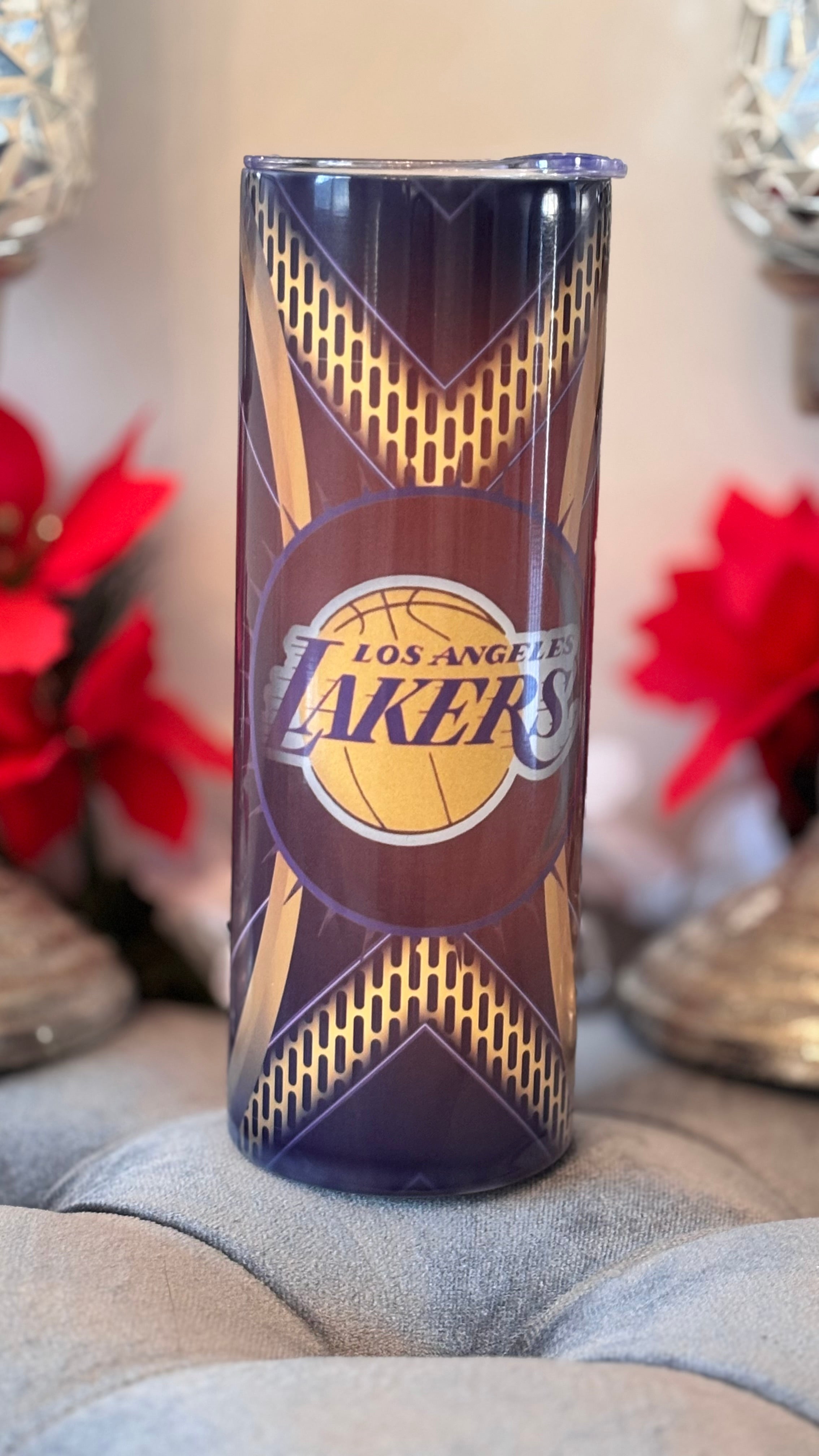 La lakers sublimation 20 oz tumbler stainless steel PEM Designs