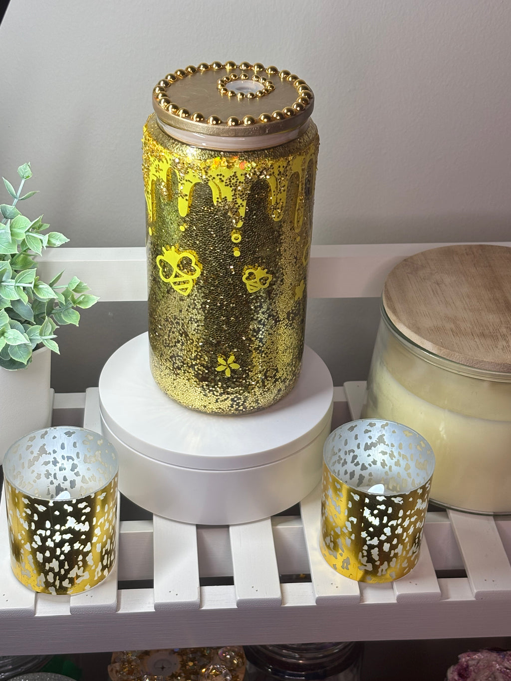 BHive 16 oz Glass cup