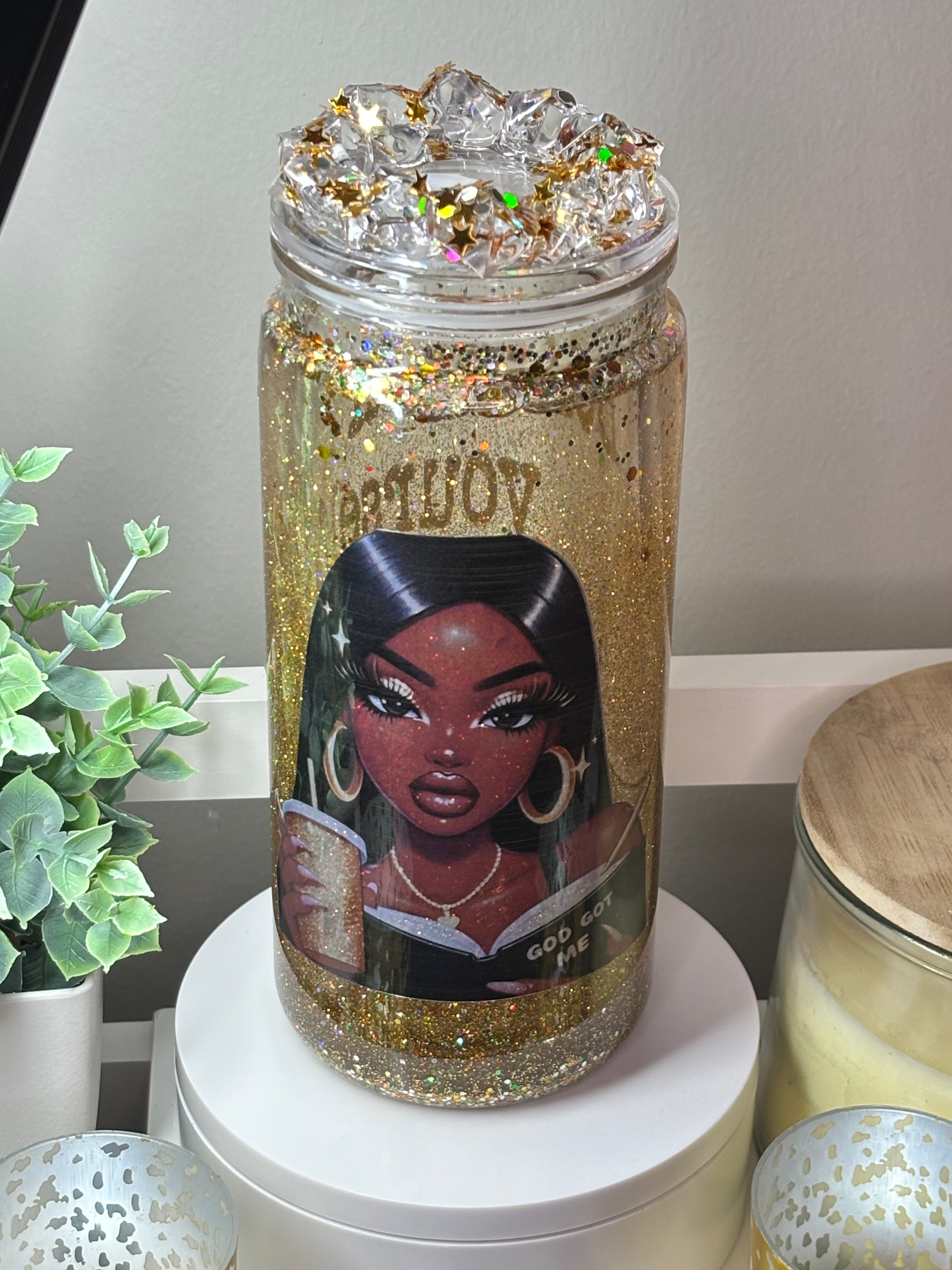 Psalms 31 Black Woman Snow globe cup 16OZ