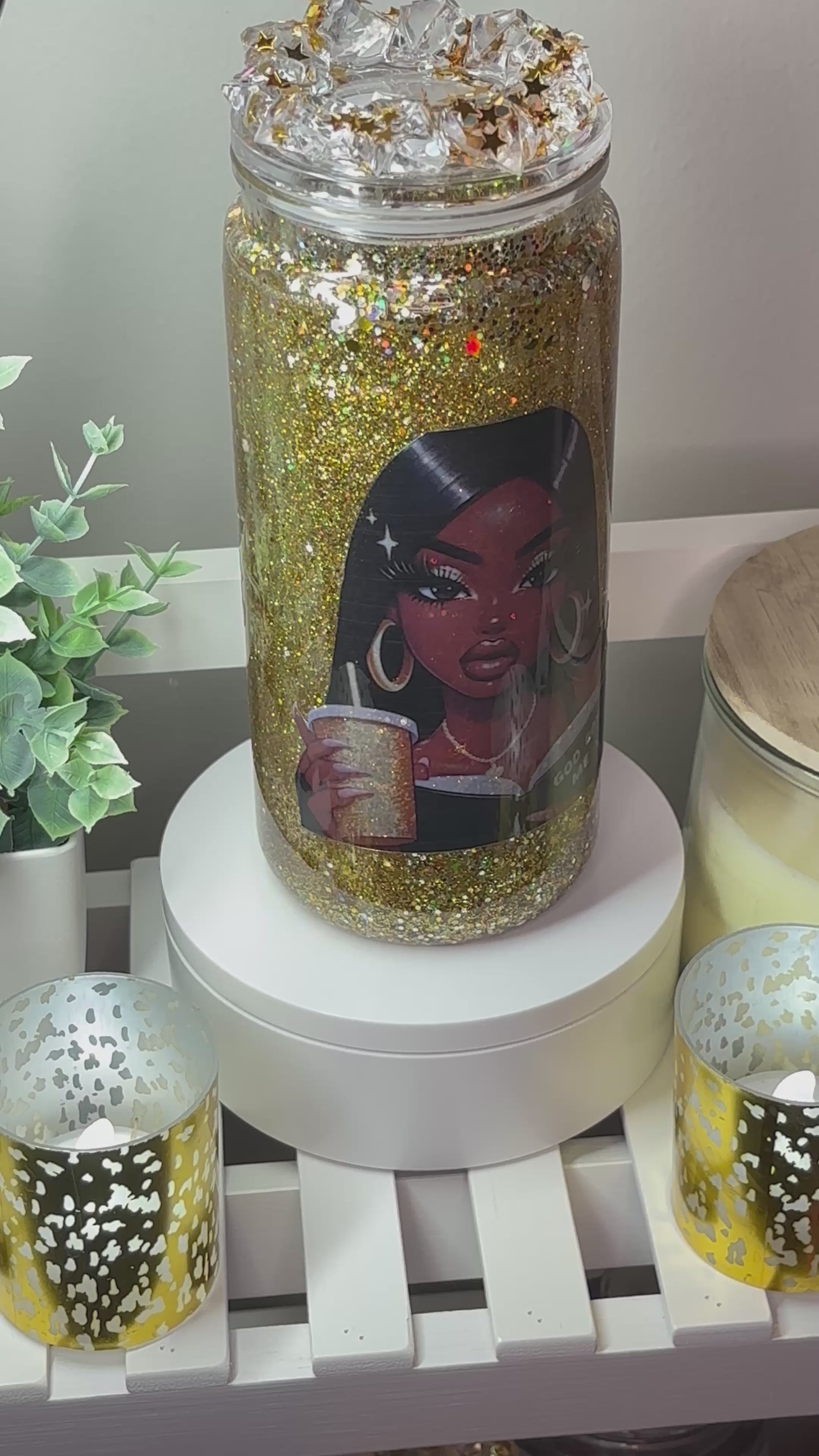 Psalms 31 Black Woman Snow globe cup 16OZ